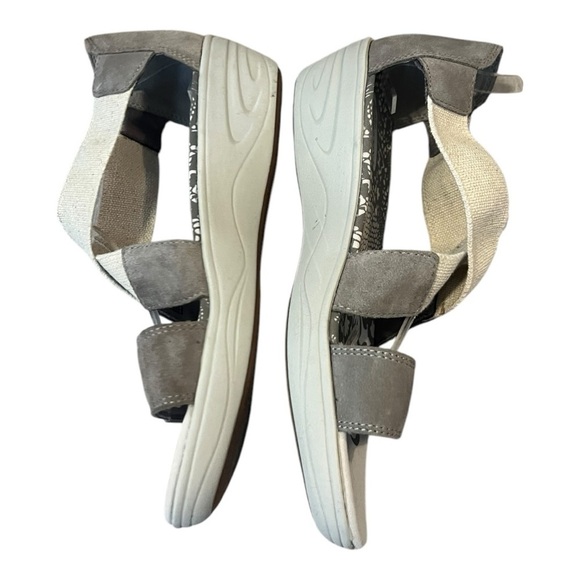 Easy Spirit Explore 24 Esmatilde Women's Size 10 Suede Canvas Grey Taupe - Picture 4 of 7